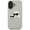 Etui Karl Lagerfeld HC 3D Rubber Double  Heads do iPhone 16 beżowy